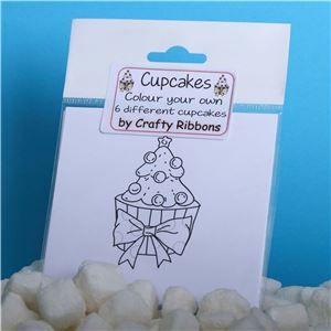 Christmas Cupcake - Colour your own